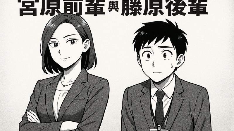宫原前辈和藤原后辈 漫画 前辈开篇后辈连载主视觉